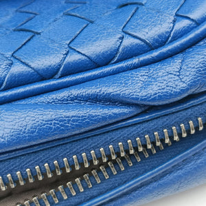 Vintage Bottega Veneta Intrecciato Blue lambskin shoulderbag | stylenewstar
