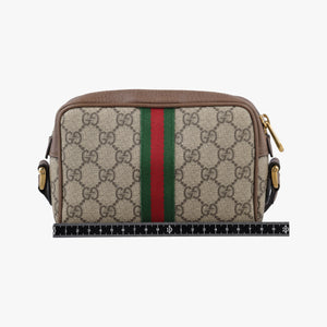 Secondhand Gucci OPHIDIA Brown×red×green PVC coated canvas×leather 517350 shoulderbag | stylenewstar