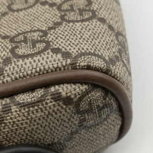 Secondhand Gucci OPHIDIA Brown×red×green PVC coated canvas×leather 517350 shoulderbag | stylenewstar