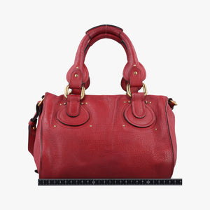 Pre-owned Chloe Paddington Red Leather shoulderbag | stylenewstar