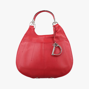 Pre-owned Christian Dior Hobo Red Leather handbag | stylenewstar