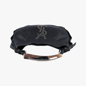 Pre-owned Yves Saint Laurent Mombasa Black Leather 132576 handbag | stylenewstar