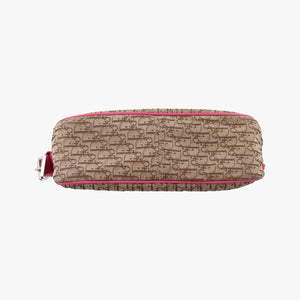 Pre-owned Christian Dior Street Chic Trotter Beige × Rose Red Canvas×Leather handbag | stylenewstar