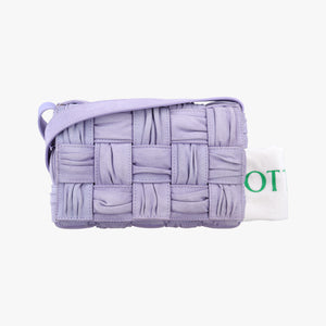 Vintage Bottega Veneta Padded Cassette Purple Suede shoulderbag | stylenewstar