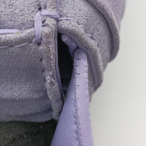 Vintage Bottega Veneta Padded Cassette Purple Suede shoulderbag | stylenewstar