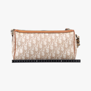 Pre-owned Christian Dior Trotter Romantic Beige×brown PVC coated canvas×Leather shoulderbag | stylenewstar