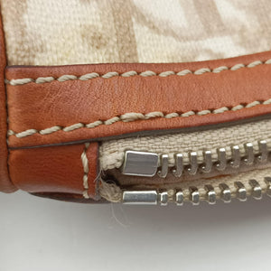 Pre-owned Christian Dior Trotter Romantic Beige×brown PVC coated canvas×Leather shoulderbag | stylenewstar