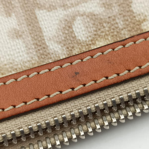 Pre-owned Christian Dior Trotter Romantic Beige×brown PVC coated canvas×Leather shoulderbag | stylenewstar