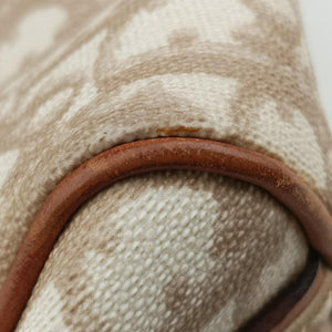 Pre-owned Christian Dior Trotter Romantic Beige×brown PVC coated canvas×Leather shoulderbag | stylenewstar