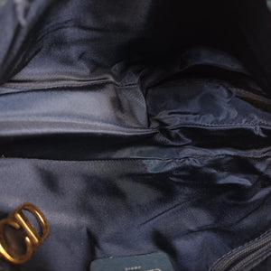 Vintage Christian Dior Saddle Navy×Gray Jacquard handbag | stylenewstar