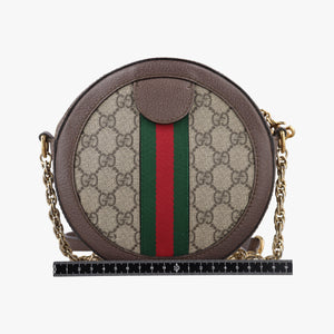Pre-owned Gucci Ophidia Brown×beige×multi PVC coated canvas×Leather 550618 shoulderbag | stylenewstar