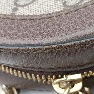Pre-owned Gucci Ophidia Brown×beige×multi PVC coated canvas×Leather 550618 shoulderbag | stylenewstar