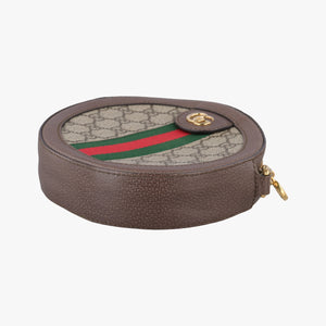 Pre-owned Gucci Ophidia Brown×beige×multi PVC coated canvas×Leather 550618 shoulderbag | stylenewstar