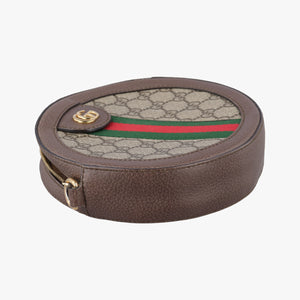 Pre-owned Gucci Ophidia Brown×beige×multi PVC coated canvas×Leather 550618 shoulderbag | stylenewstar