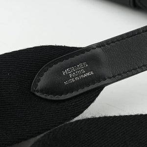Pre-owned Hermes Hebdo Reporter Black Evergrain Leather shoulderbag | stylenewstar