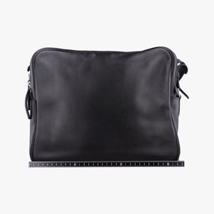 Pre-owned Hermes Hebdo Reporter Black Evergrain Leather shoulderbag | stylenewstar