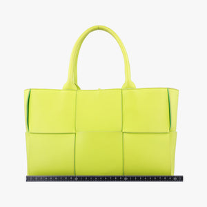 Pre-owned Bottega Veneta THE ARCO Tote Yellow lambskin handbag | stylenewstar