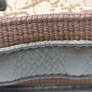 Pre-owned Christian Dior Street Chic Messenger Brown ×Beige Jacquard Canvas×Leather shoulderbag | stylenewstar