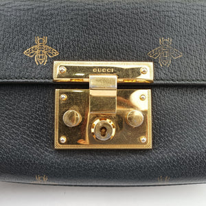 Pre-owned Gucci Padlock Black Leather 432182 shoulderbag | stylenewstar