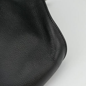 Secondhand Hermes Chiquita 90 Black Evergrain Leather bum bag/waist bag | stylenewstar