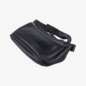 Secondhand Hermes Chiquita 90 Black Evergrain Leather bum bag/waist bag | stylenewstar