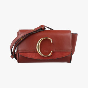 Pre-owned Chloe Chloe C Brown Leather × Suede bum bag/waist bag | stylenewstar