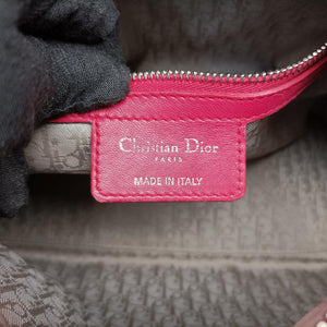 Pre-owned Christian Dior Lady Dior Rose lambskin handbag | stylenewstar