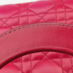 Pre-owned Christian Dior Lady Dior Rose lambskin handbag | stylenewstar