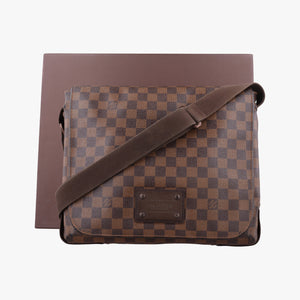 Pre-owned Louis Vuitton BROOKLYN MM EBENE Damier Canvas N51211 shoulderbag | stylenewstar
