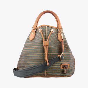 Pre-owned Louis Vuitton Neo Khaki×Green Monogram Eden×calf leather M40355 shoulderbag | stylenewstar