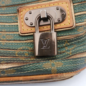 Pre-owned Louis Vuitton Neo Khaki×Green Monogram Eden×calf leather M40355 shoulderbag | stylenewstar