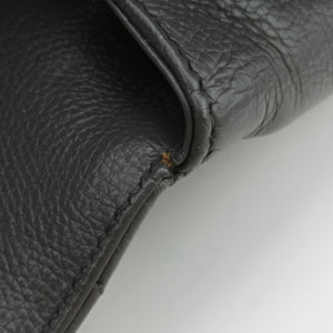 Pre-owned Yves Saint Laurent COLLEGE Grey Leather 428056 shoulderbag | stylenewstar