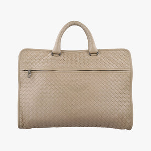 Pre-owned Bottega Veneta Intrecciato Beige lambskin handbag | stylenewstar