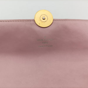 Pre-owned Louis Vuitton Portefeuille FLORE Chain brown×ROSE BALLERIN Monogram Canvas×calf leather M67405 shoulderbag | stylenewstar