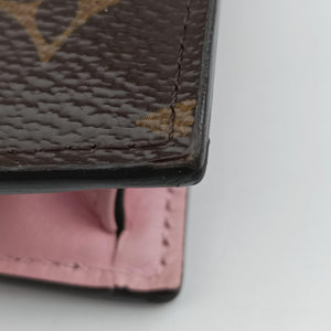 Pre-owned Louis Vuitton Portefeuille FLORE Chain brown×ROSE BALLERIN Monogram Canvas×calf leather M67405 shoulderbag | stylenewstar
