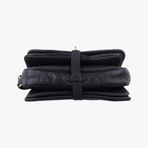 Pre-owned Gucci Marrakech Messenger Black Leather 357024 shoulderbag | stylenewstar
