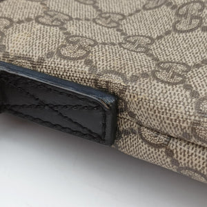 Vintage Gucci GG Supreme Brown PVC coated canvas×Leather 353437 shoulderbag | stylenewstar
