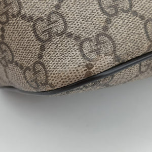 Vintage Gucci GG Supreme Brown PVC coated canvas×Leather 353437 shoulderbag | stylenewstar