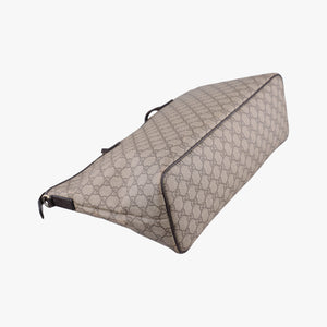 Vintage Gucci GG Supreme Brown PVC coated canvas×Leather 353437 shoulderbag | stylenewstar