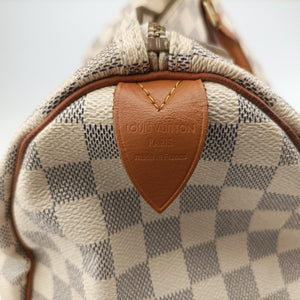 Pre-owned Louis Vuitton Speedy 35 Azur Damier Canvas N41535 shoulderbag | stylenewstar