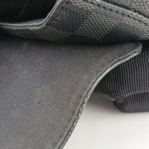 Pre-owned Louis Vuitton ChristopherPM Graphite Coated Canvas × Leather N41379 backpack/rucksack | stylenewstar
