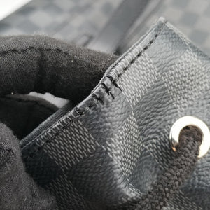 Pre-owned Louis Vuitton ChristopherPM Graphite Coated Canvas × Leather N41379 backpack/rucksack | stylenewstar