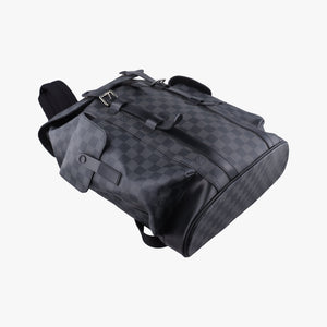 Pre-owned Louis Vuitton ChristopherPM Graphite Coated Canvas × Leather N41379 backpack/rucksack | stylenewstar