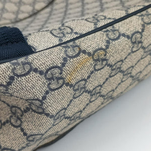 Pre-owned Gucci GG Plus Messenger beige×navy PVC coated canvas 201732 crossbodybag | stylenewstar