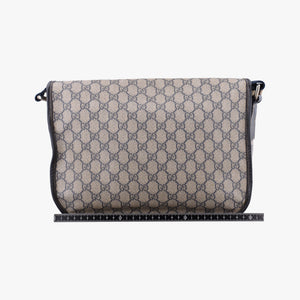 Pre-owned Gucci GG Plus Messenger beige×navy PVC coated canvas 201732 crossbodybag | stylenewstar