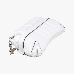 Pre-owned Gucci Horsebit White lambskin 764339 shoulderbag | stylenewstar