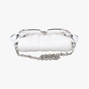 Pre-owned Gucci Horsebit White lambskin 764339 shoulderbag | stylenewstar