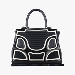 Vintage Delvaux Brillant Black x white Plastic shoulderbag | stylenewstar