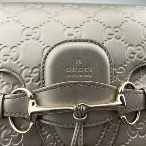 Pre-owned Gucci Emily Golden Leather 295403 shoulderbag | stylenewstar