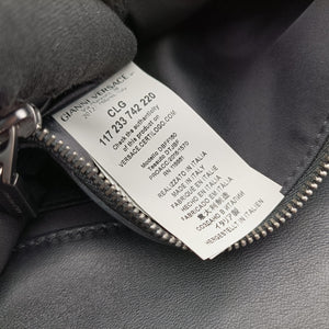 Secondhand VERSACE Palazzo Sultan Blue×White Tweed & Leather shoulderbag | stylenewstar